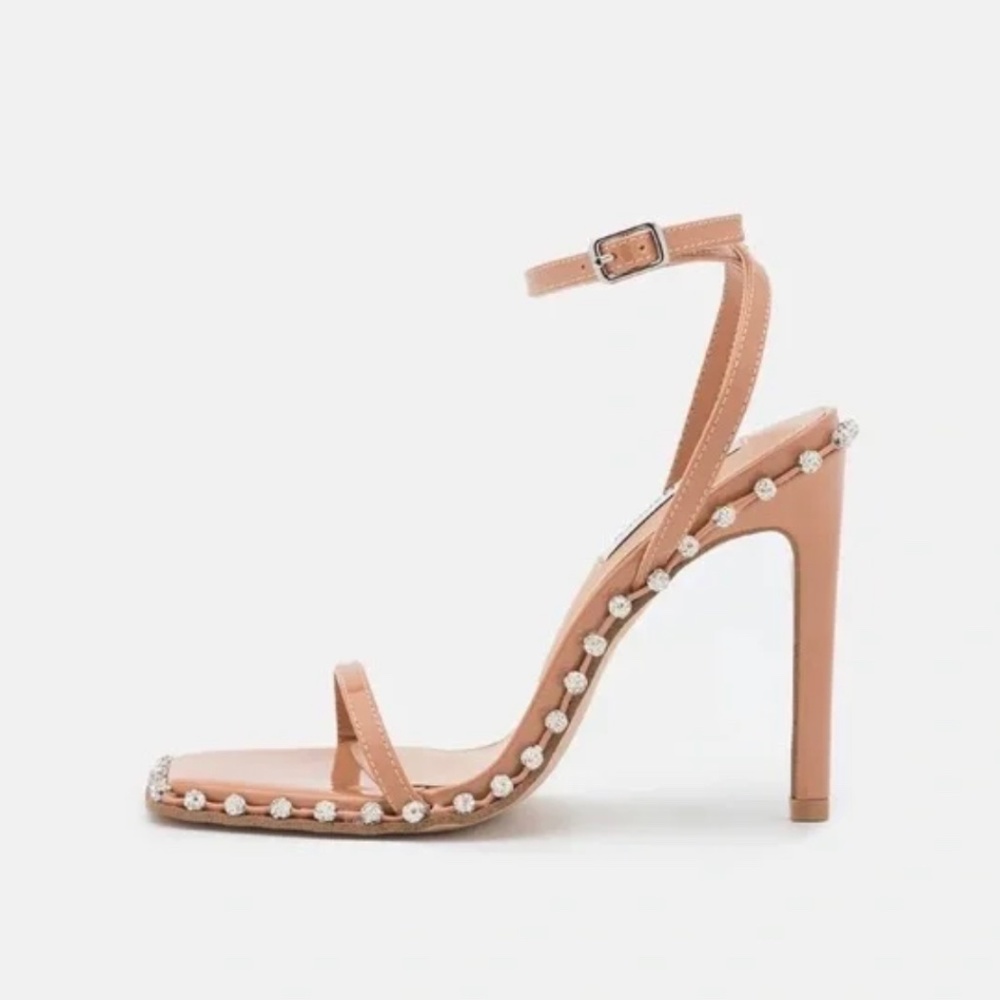 Steve Madden Zelle Camel Rhinestone Heel Sandal